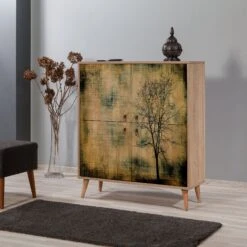 Multifunctionele Kast Vella | MELAMINE | 18mm | Haagbeukenhouten Poten