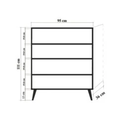 Multifunctionele Kast Vella | MELAMINE | 18mm | Haagbeukenhouten Poten -Emob 863SPH3934 20 209 c788