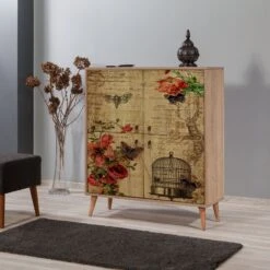 Vella Multifunctionele Kast | 100% Melamine | 18 Mm Dik | Haagbeuken Poten