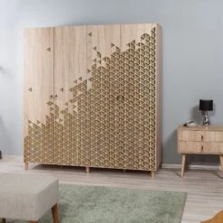 Garderobekast Vella | 100% Melamine | UV-coating | Sonoma Eik