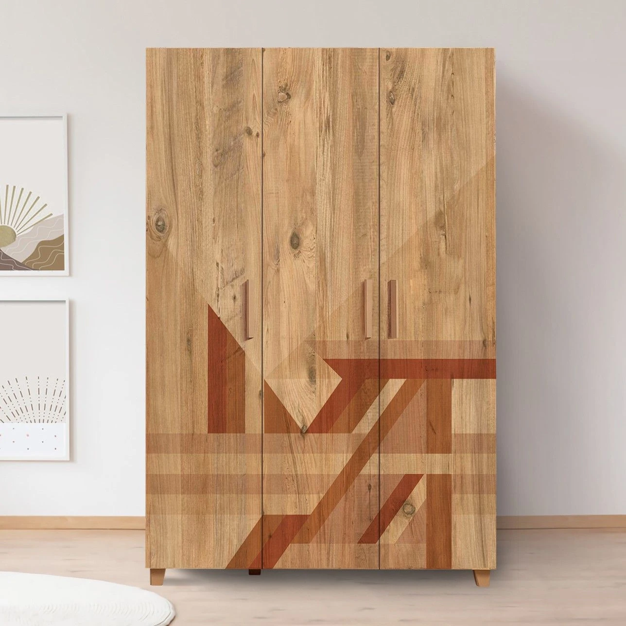 Garderobekast Vella - 18mm Melamine Coating - Atlantic Pine 1 Garderobekast Vella - 18mm Melamine Coating - Atlantic Pine