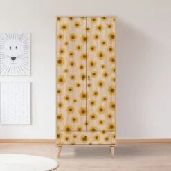 Vella Kledingkast | Melamine Coating | Houten Poten | 80x190x45 Cm