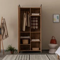 Garderobekast Sapphire | 100% Gemelamineerd | 104x225x52 Cm | Atlantic Pine -Emob 863SPH5449 20 203 f031