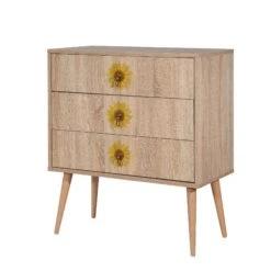 Vella Ladekast | 100% Melaminecoating | Houten Poten | Bevestigbaar Aan De Muur | Veelkleurig -Emob 869VEL3474 20 202 7ac1