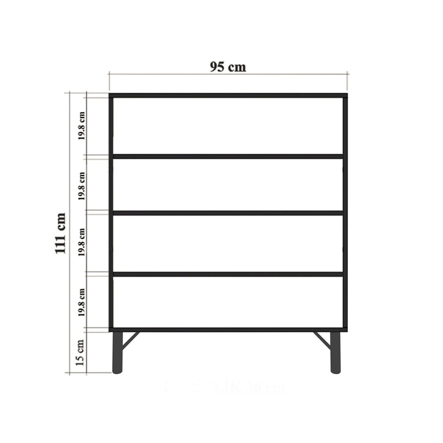 Vella Multifunctionele Kast | 18 Mm Dik | Metalen Poten | UV-coating 3 Vella Multifunctionele Kast | 18 Mm Dik | Metalen Poten | UV-coating - Afbeelding 3