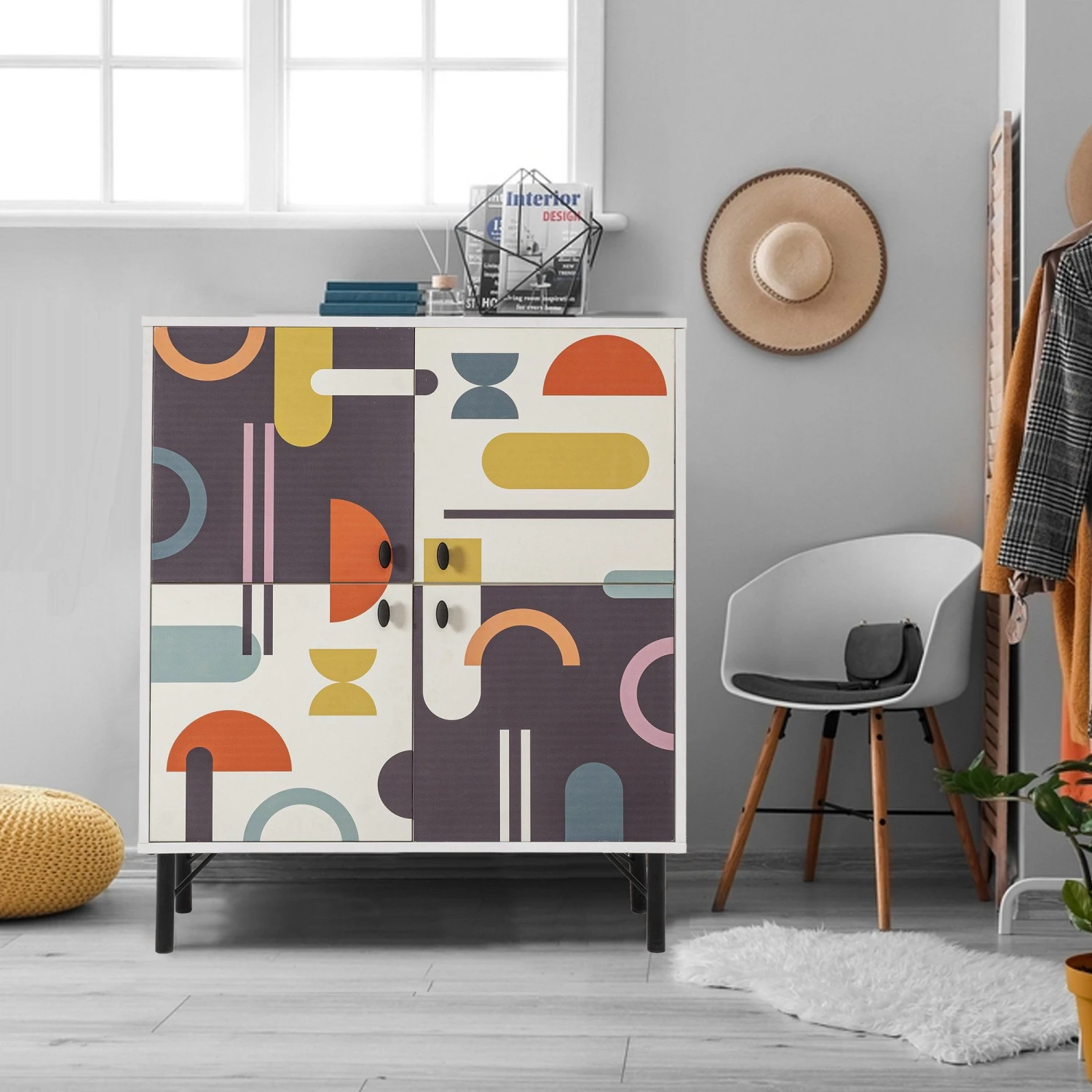 Multifunctionele Kast Vella | 18 Mm Melamine Coating | Metalen Poten | UV-coating 1 Multifunctionele Kast Vella | 18 Mm Melamine Coating | Metalen Poten | UV-coating