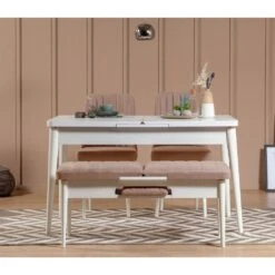 Vella Stoel | 100% Melamine Gecoat | 100% Fluweel | Wit Steen 12 Vella Stoel | 100% Melamine Gecoat | 100% Fluweel | Wit Steen -Emob 869VEL5180 20 203 391b