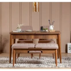 Vella Stoel | 100% Fluweel | 18mm Dikte | Walnoot Steen -Emob 869VEL5181 20 203 e53e