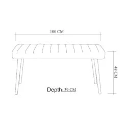 Vella Bank Van Fluweel | Metalen Frame | Atlantic Pine Grijs -Emob 869VEL5215 20 203 af9a