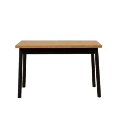 Vella Eettafel | Melamine Laag | 18mm Dikte | Houten Poten | 120x77x75cm | Zwart