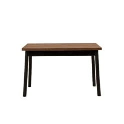 Vella Eettafel | 100% Melamine Gecoat | 18mm Dikte | Houten Poten | 120x77x75cm | Zwart