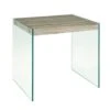 Bijzettafel Neiko 46x35cm - Truffeleiken Decor/glas