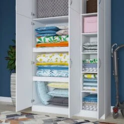 Locelso Garderobekast | 100% Gemelamineerd | Wit -Emob 893RAN1415 20 204 900e