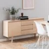 Dressoir Nalini 150cm 2 Deuren & 3 Lades - Lichte Eik
