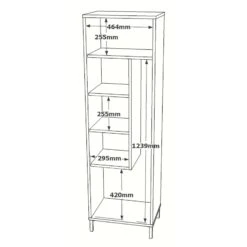 Locelso Multifunctionele Kast | 18 Mm Dik | Walnoot Wit -Emob 956LCS1552 20 207 44c4