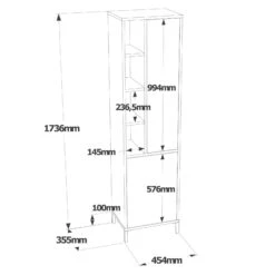 Locelso Multifunctionele Kast | Walnoot Wit | Metalen Frame 10 Locelso Multifunctionele Kast | Walnoot Wit | Metalen Frame -Emob 956LCS1582 20 205 4f90