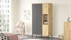 Locelso Garderobekast | 100% Melamine Gecoat | 18mm Dik | 105cm X 190cm | Vilt Antraciet 11 Locelso Garderobekast | 100% Melamine Gecoat | 18mm Dik | 105cm X 190cm | Vilt Antraciet -Emob 956LCS1710 20 204 3ed0