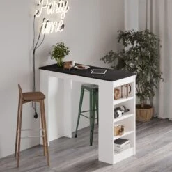 Locelso Bartafel | 18mm Dik | 120cm Breedte | Wit/Zwart
