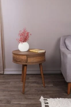 Vella Bijzettafel | 100% Gemelamineerd | Notelaar