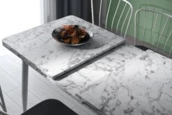 Elegante Eettafel | Melamine Gecoat | Uniek Ontwerp | Marmerlook 8 Elegante Eettafel | Melamine Gecoat | Uniek Ontwerp | Marmerlook -Emob 974NMB1143 20 202 325d