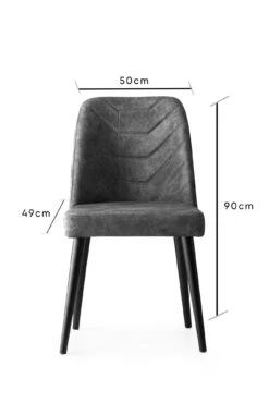 Stijlvolle En Comfortabele Stoelenset (4-delig) - Antraciet -Emob 974NMB1174 20 207 7836