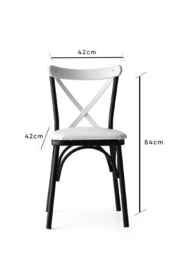 Lenn Stoelenset - 100% Metalen Frame - PU Leren Zitting - Wit -Emob 974NMB1176 20 207 a63e