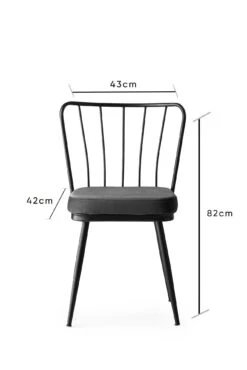 Stijlvolle En Comfortabele Stoelenset (4 Stuks) | Metalen Frame, Fluwelen Zitting | 43x82x42 Cm | 175 Kg Draagvermogen | Zwart 9 Stijlvolle En Comfortabele Stoelenset (4 Stuks) | Metalen Frame, Fluwelen Zitting | 43x82x42 Cm | 175 Kg Draagvermogen | Zwart -Emob 974NMB1186 20 207 f7e7