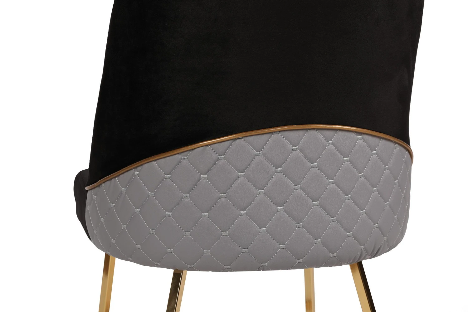 Vella Stoel Set (4 Stuks) | 100% Metalen Frame | Fluweel/Faux Leer | Goud Zwart 6 Vella Stoel Set (4 Stuks) | 100% Metalen Frame | Fluweel/Faux Leer | Goud Zwart - Afbeelding 6