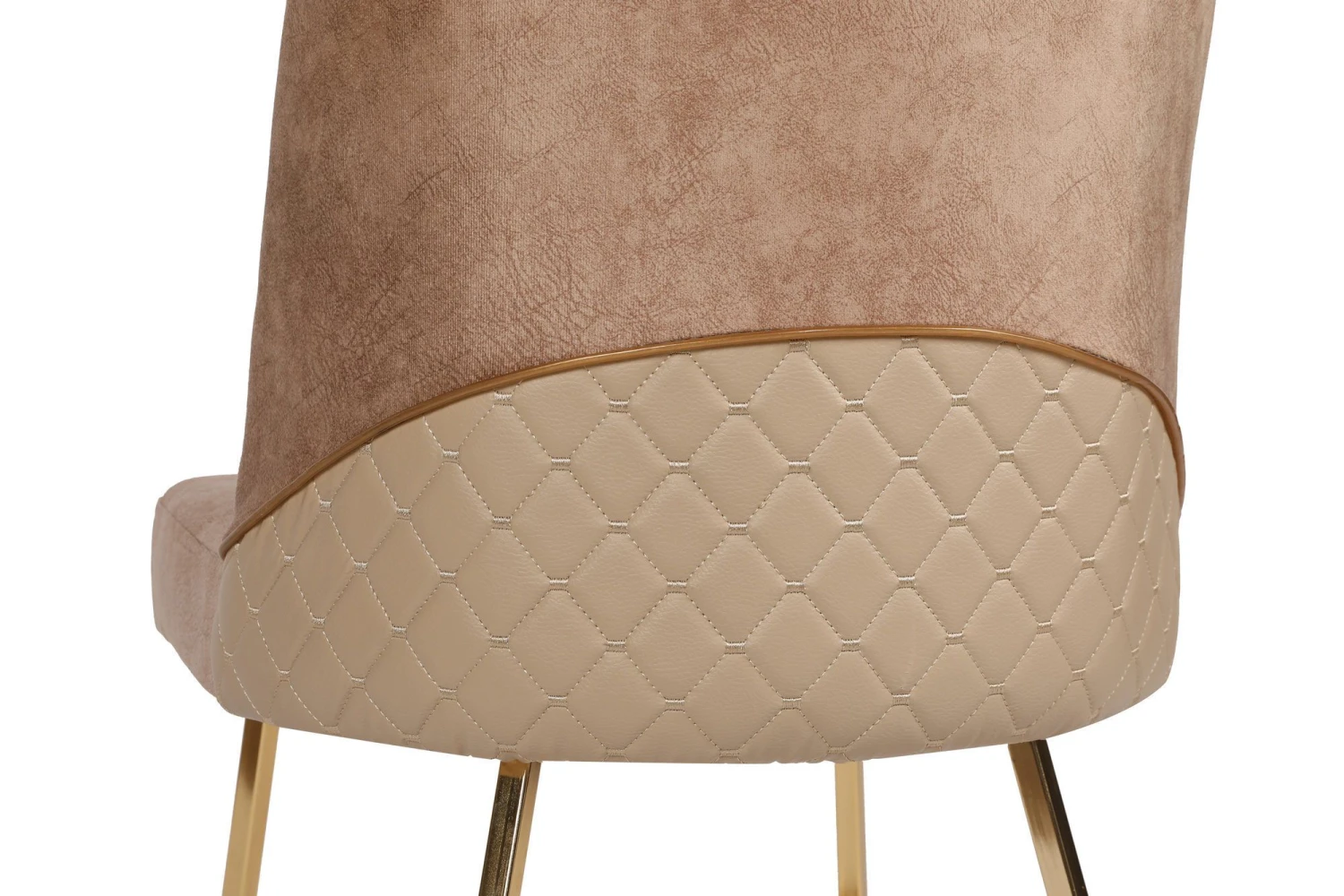 Stoel Vella | Metalen Frame | Zitting Van Fluweel/kunstleer | Goudbruin 6 Stoel Vella | Metalen Frame | Zitting Van Fluweel/kunstleer | Goudbruin - Afbeelding 6