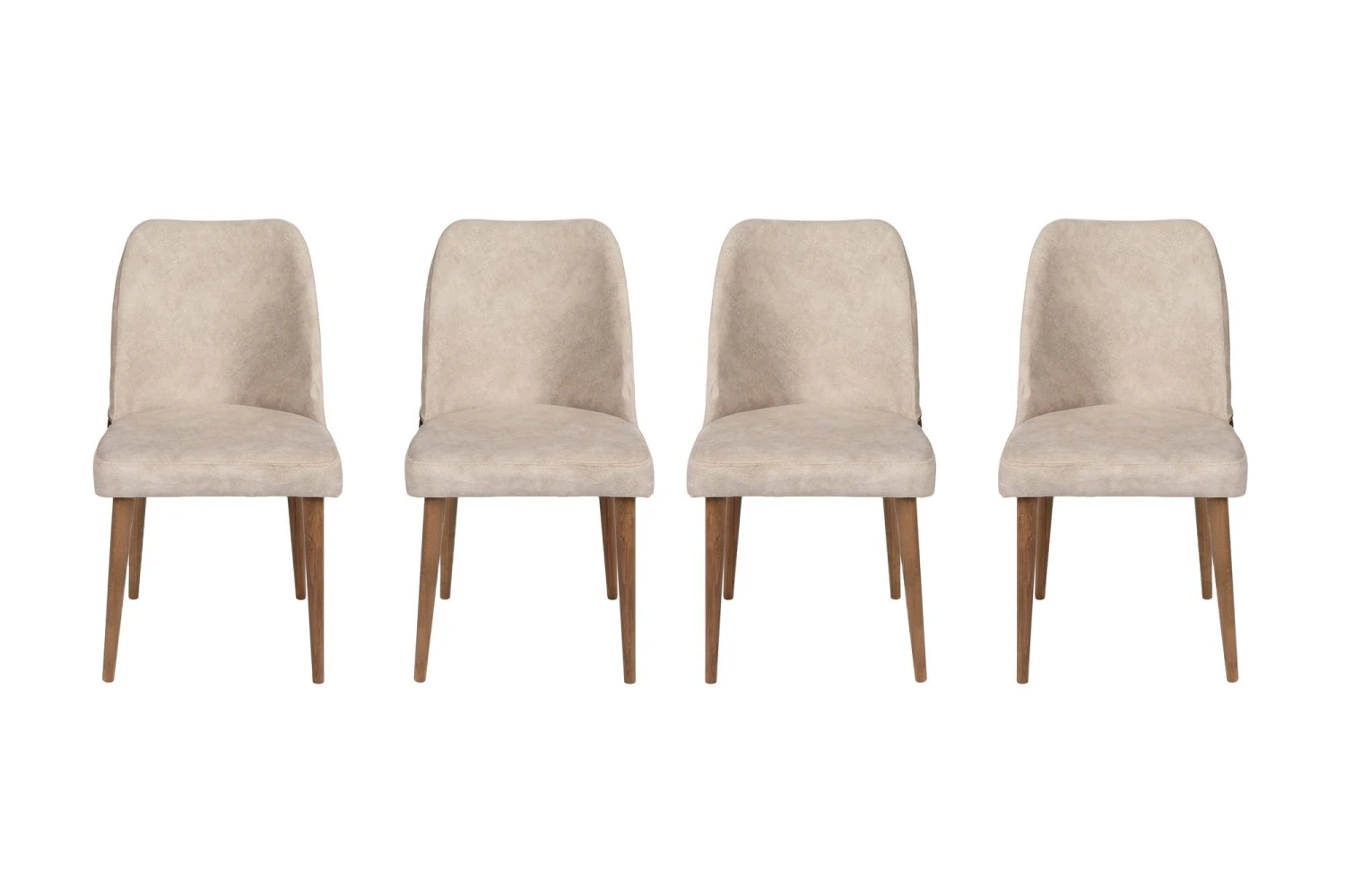 Vella Stoel Set | 4-Delig | Metalen Frame | Crème Noten 8 Vella Stoel Set | 4-Delig | Metalen Frame | Crème Noten - Afbeelding 8