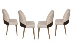 Vella Stoel Set | 4-Delig | Metalen Frame | Crème Noten 14 Vella Stoel Set | 4-Delig | Metalen Frame | Crème Noten -Emob 974NMB1219 20 203 8611