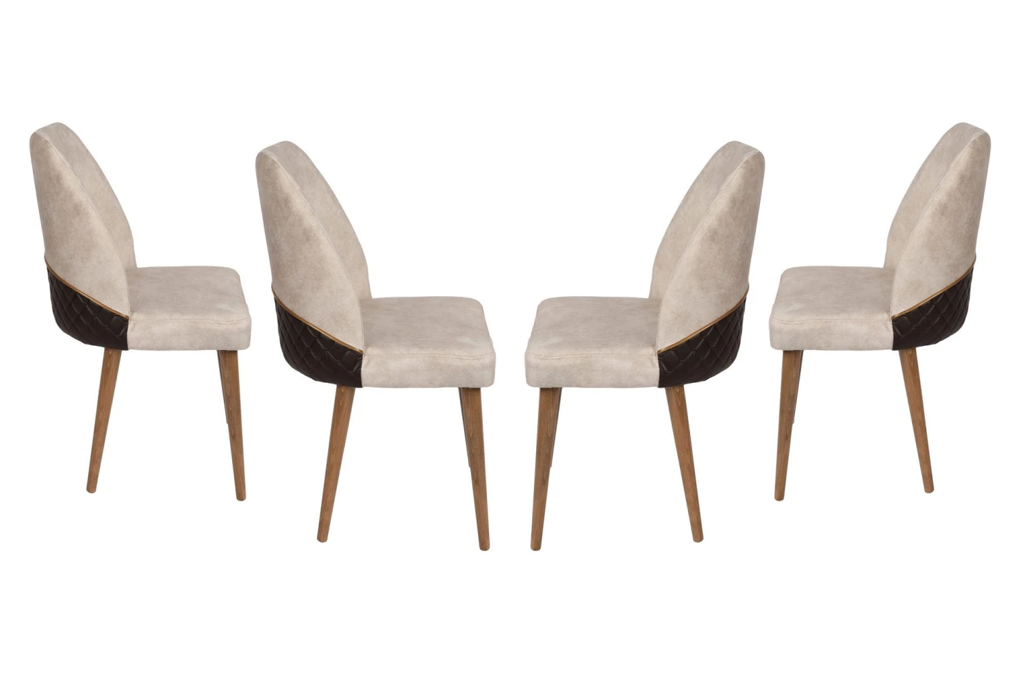 Vella Stoel Set | 4-Delig | Metalen Frame | Crème Noten 7 Vella Stoel Set | 4-Delig | Metalen Frame | Crème Noten - Afbeelding 7