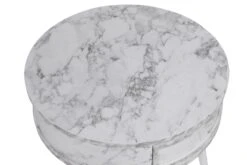 Vella Bijzettafel | 100% Houten Frame | Wit | 51cm Dia X 58cm -Emob 974NMB1239 20 209 c05e