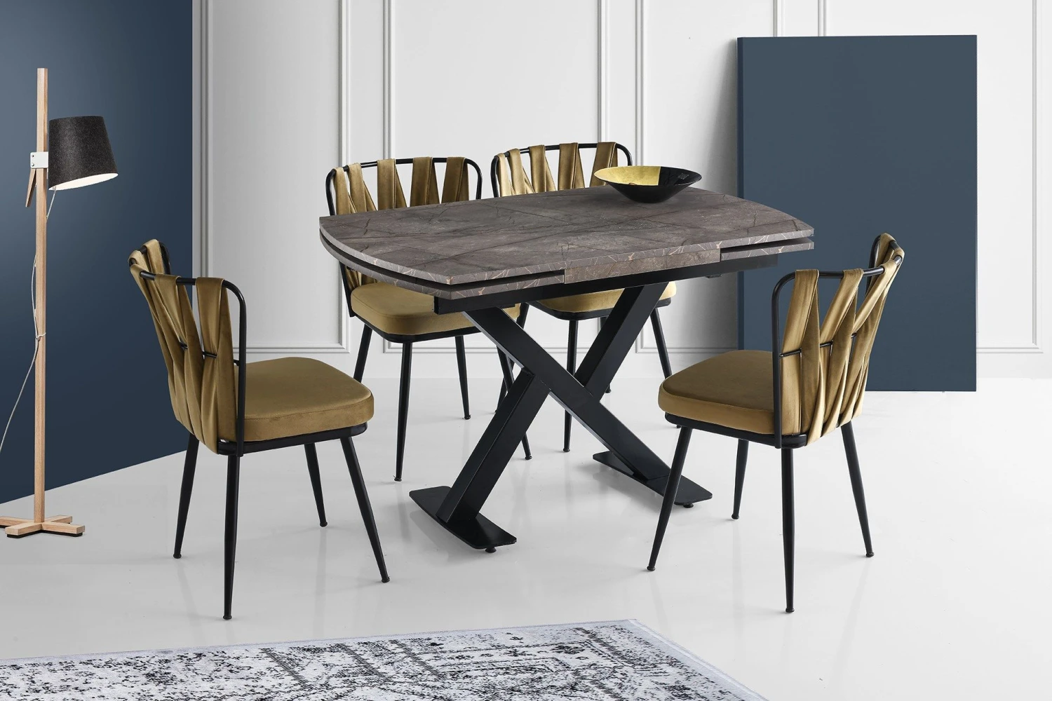 Vella Eettafel | 100% Melamine | Metalen Poten | 120x75x80 Cm | Mink Zwart 1 Vella Eettafel | 100% Melamine | Metalen Poten | 120x75x80 Cm | Mink Zwart