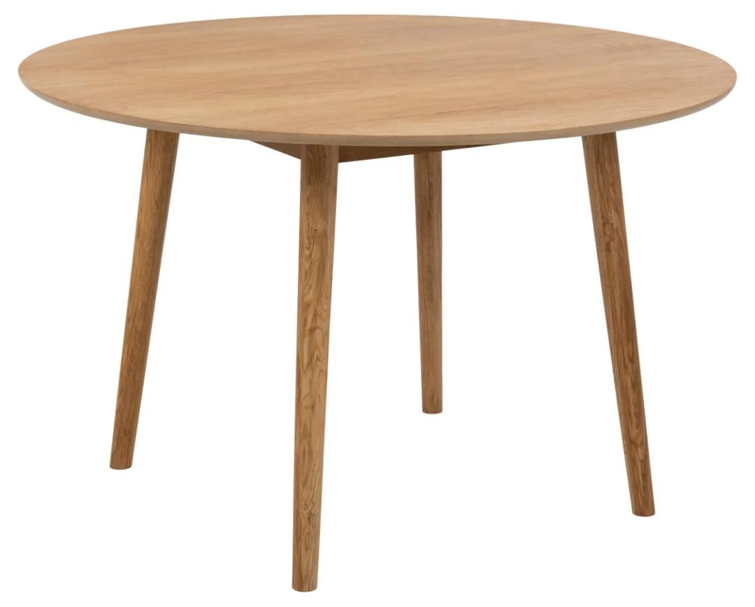 Ronde Eettafel Nalini 120x120cm, Eikenhout En Eikfineer 10 Ronde Eettafel Nalini 120x120cm, Eikenhout En Eikfineer - Afbeelding 10