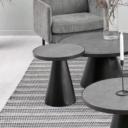 Salontafel Sarina ø45cm - Zwart 1 Salontafel Sarina ø45cm - Zwart