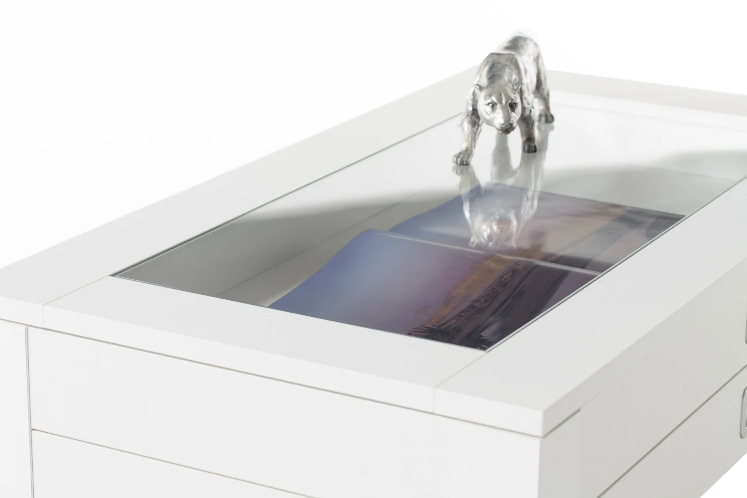 Salontafel Cancelo 110cm Met 2 Lades - Wit 2 Salontafel Cancelo 110cm Met 2 Lades - Wit - Afbeelding 2