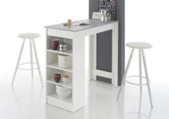 Bartafel De Marchi 115cm - Wit/beton 5 Bartafel De Marchi 115cm - Wit/beton -Emob A8 Mojito Beton mit Hocker 83 694 D5 1c1f