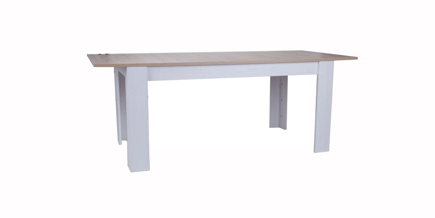Eettafel Armando 160-200 X 90 - Eik/wit 2 Eettafel Armando 160-200 X 90 - Eik/wit - Afbeelding 2