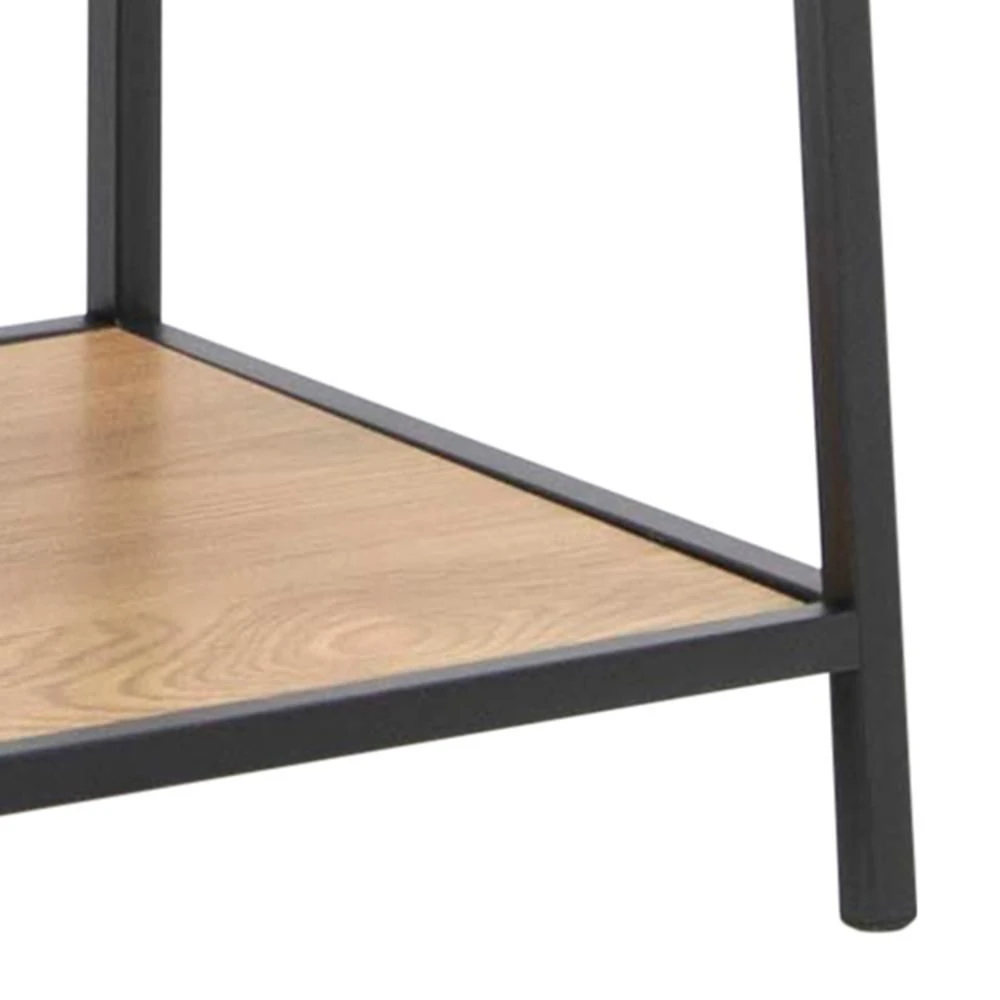 Wandrek Dover 77cm 5 Legplanken - Zwart/wilde Eik 2 Wandrek Dover 77cm 5 Legplanken - Zwart/wilde Eik - Afbeelding 2