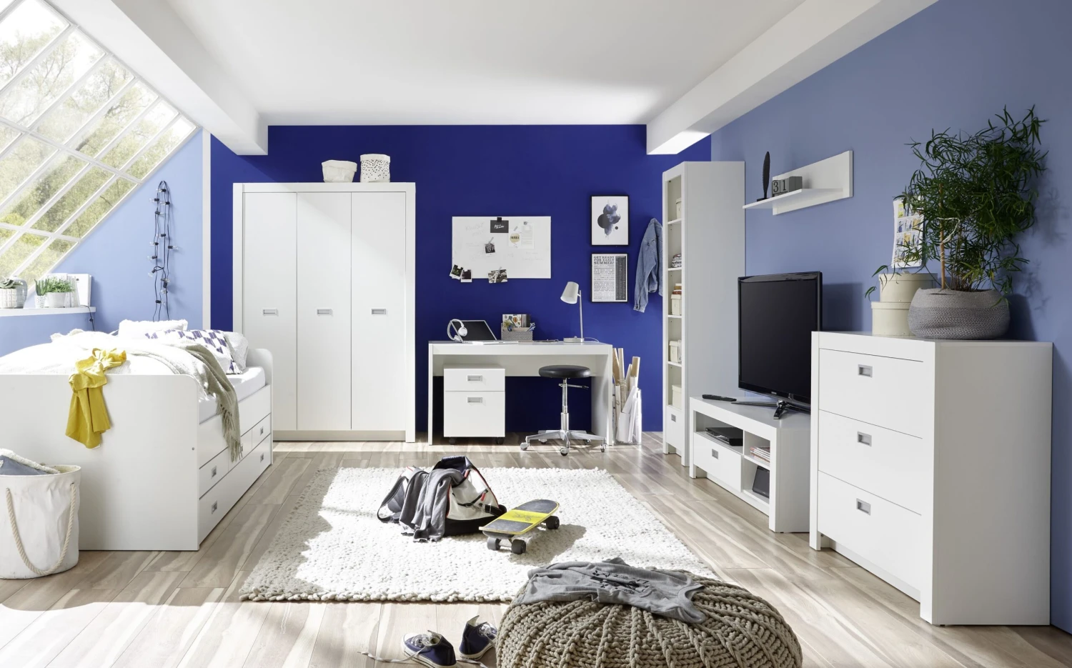 Boekenkast Arkea Met 1 Lade - Wit 2 Boekenkast Arkea Met 1 Lade - Wit - Afbeelding 2