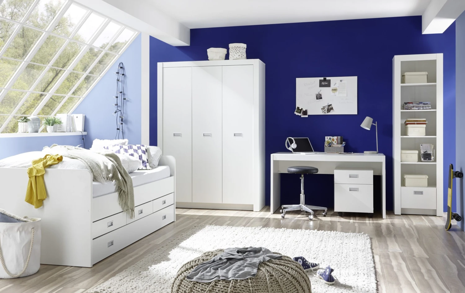 Boekenkast Arkea Met 1 Lade - Wit 3 Boekenkast Arkea Met 1 Lade - Wit - Afbeelding 3