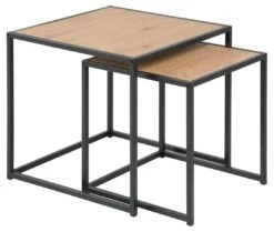 Set Van 2 Bijzettafeltjes Seaford - Zwart/wilde Eik 11 Set Van 2 Bijzettafeltjes Seaford - Zwart/wilde Eik -Emob B6391784 48BD 47C4 AB01 F39B445C7C2C ac39