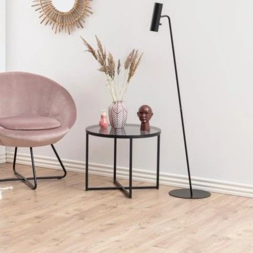 Bijzettafel Caitlynn ø55cm - Grijs Getint Tafelblad 1 Bijzettafel Caitlynn ø55cm - Grijs Getint Tafelblad