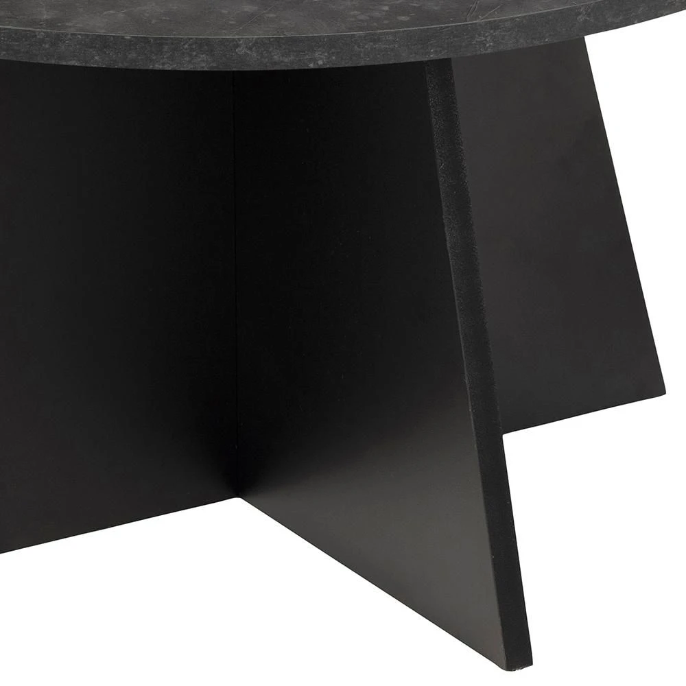 Salontafel Axo ø70cm - Zwart Marmer 3 Salontafel Axo ø70cm - Zwart Marmer - Afbeelding 3