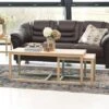 Set Van 3 Salontafels Cornius - Witte Eik