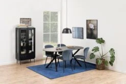 Vitrinekast Angus 152 Cm Met 2 Deuren En 1 Lade - Zwart -Emob CD9C1B22 AFBF 46DC B91B F0E2412C3DE9 89c5