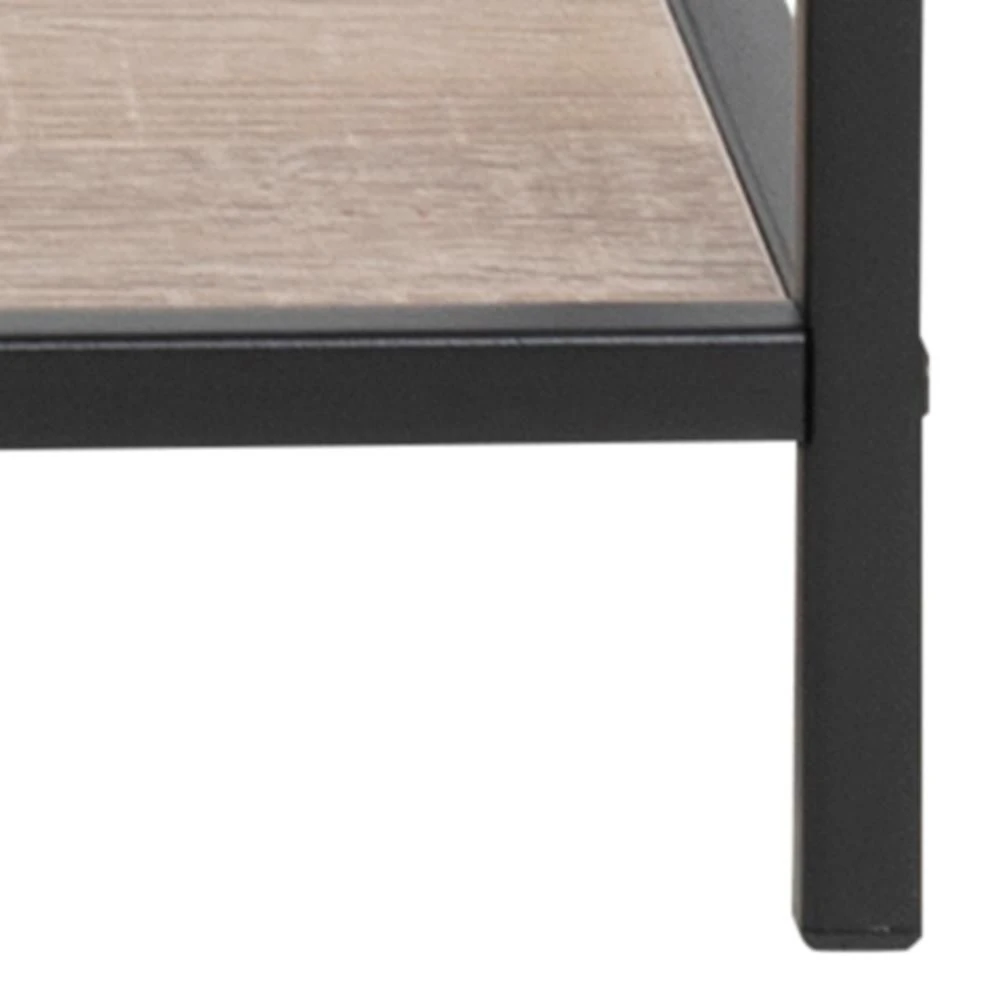 Rek Seaford Met 3 Zwevende Legplanken - Sonoma-eik/zwart 2 Rek Seaford Met 3 Zwevende Legplanken - Sonoma-eik/zwart - Afbeelding 2