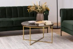 Salontafel Anika ø80cm - Bruin Marmer/ Goud -Emob DB898194 CF8A 4CED A248 97804BA68479 7cba