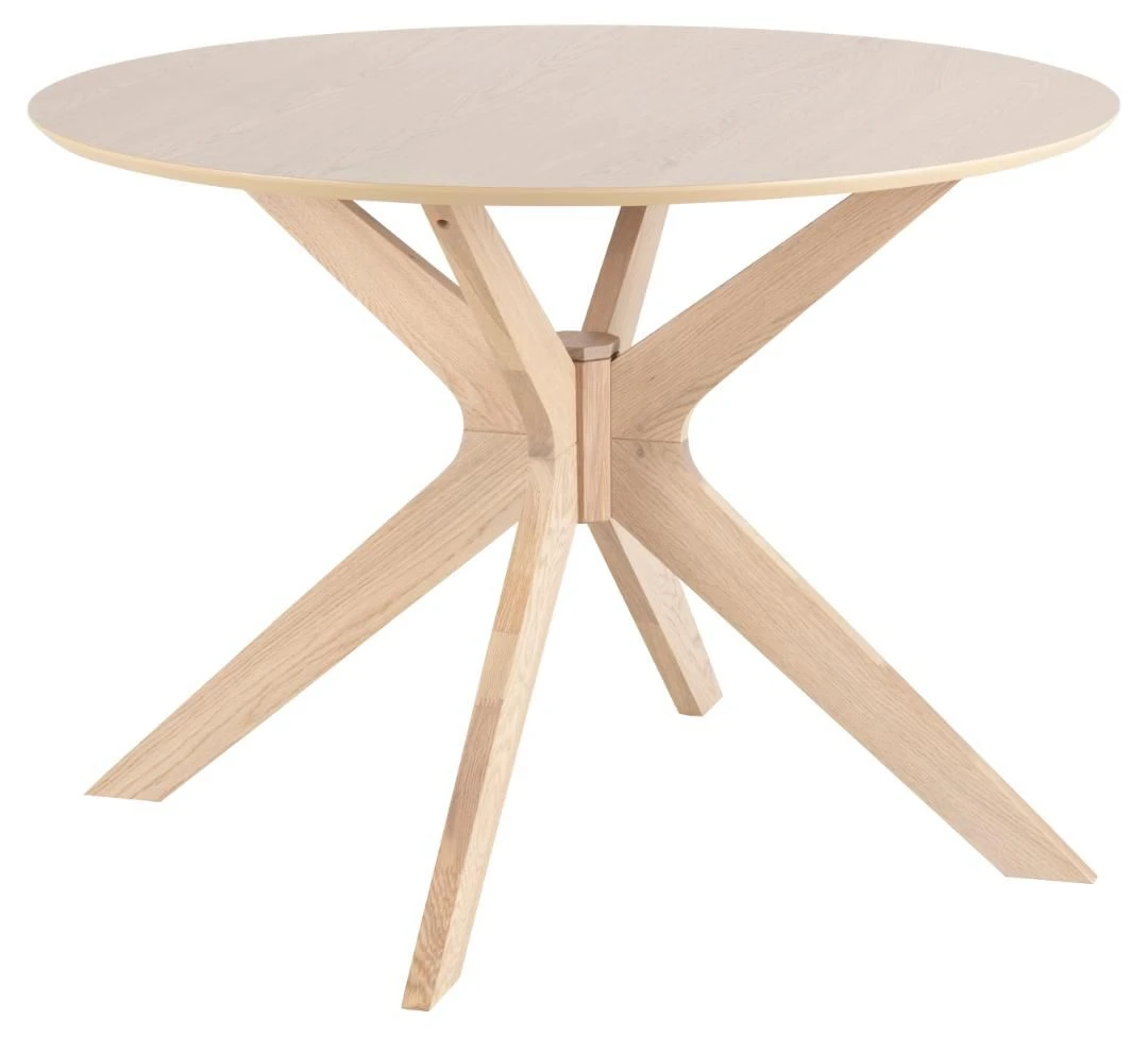 Eettafel Ducci ø105cm - Witte Eik 6 Eettafel Ducci ø105cm - Witte Eik - Afbeelding 6